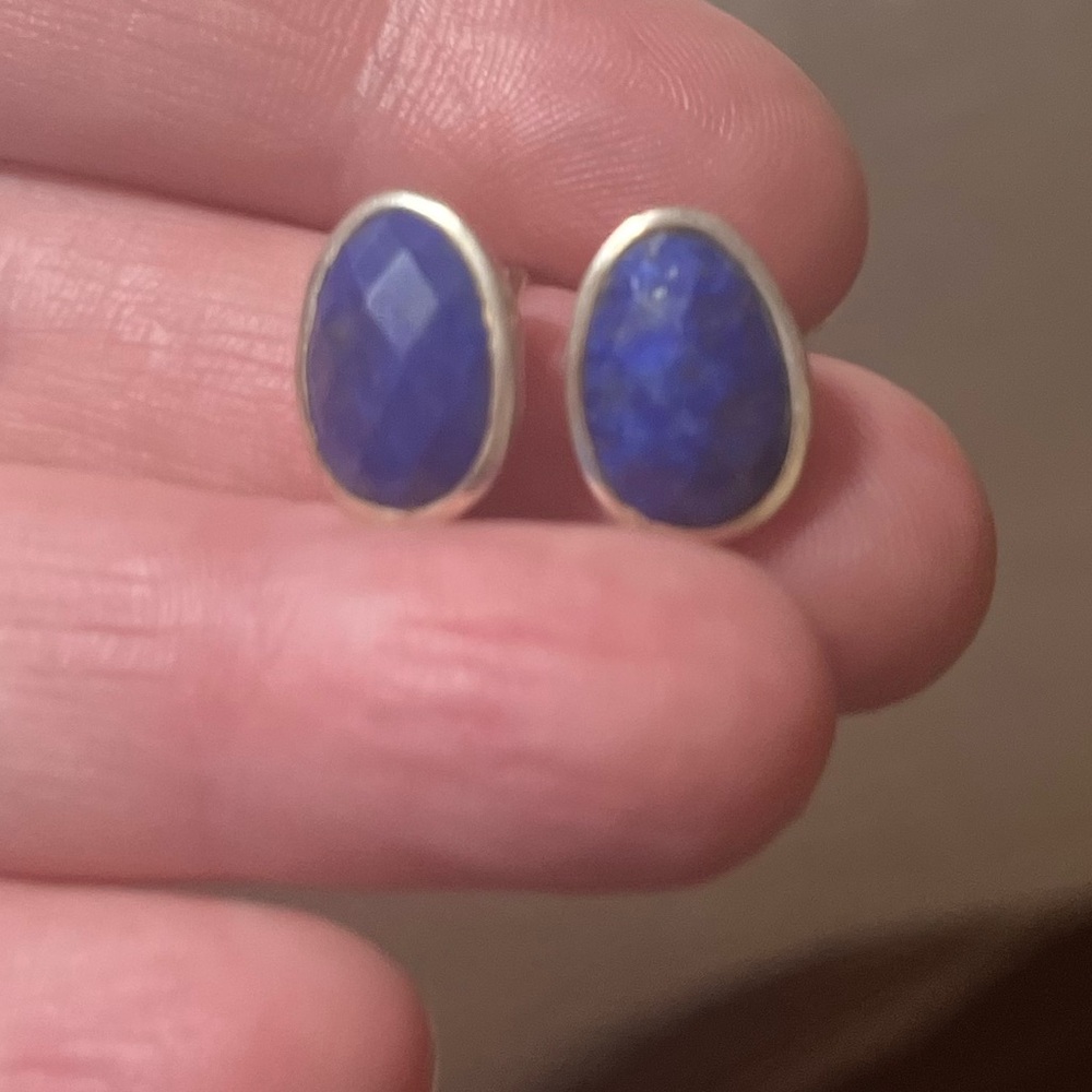 Sundance Catalog.  Beautiful, Blue Lapis earrings. Sterling silver